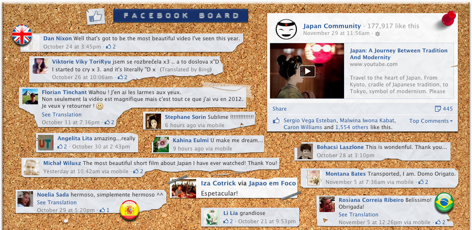 Facebook Fabulous Feedback Cork Board Collage Part 1