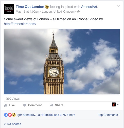 Time Out Liked our Video Portrait of London!